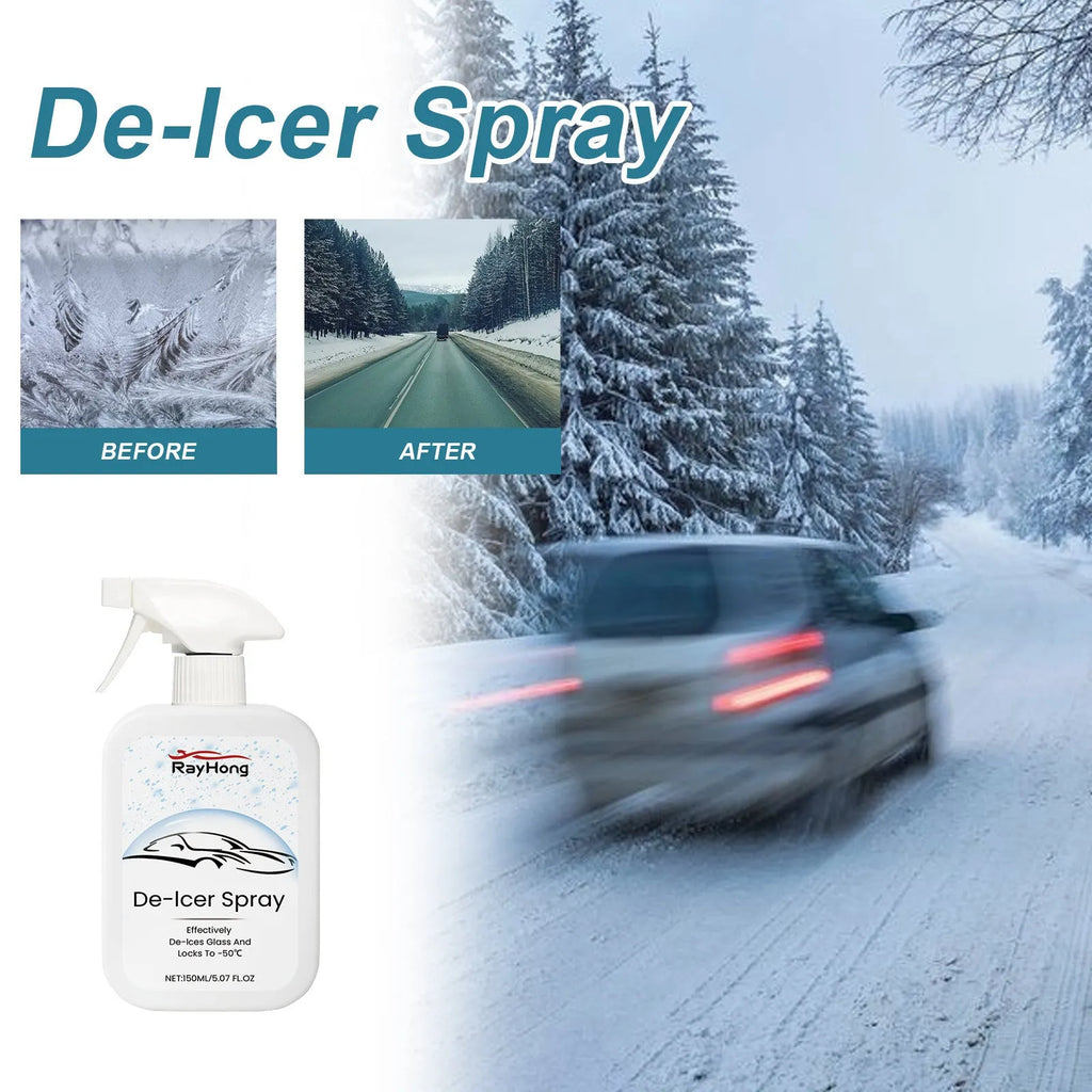 150ml bottle of car windscreen defrosting spray for winter ice and snow removal