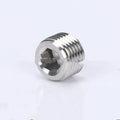 Stainless steel hexagon plug for 3/8 BSP pipe threads