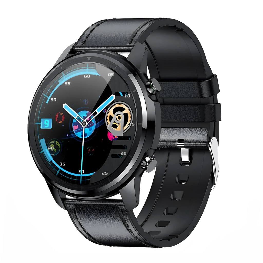 LEMFO LF26 smart bracelet showing 1.3-inch colour screen and button on wrist