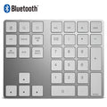 Aluminium 34-key wireless numeric keypad in black or silver with Bluetooth 3.0 for Windows iOS Android