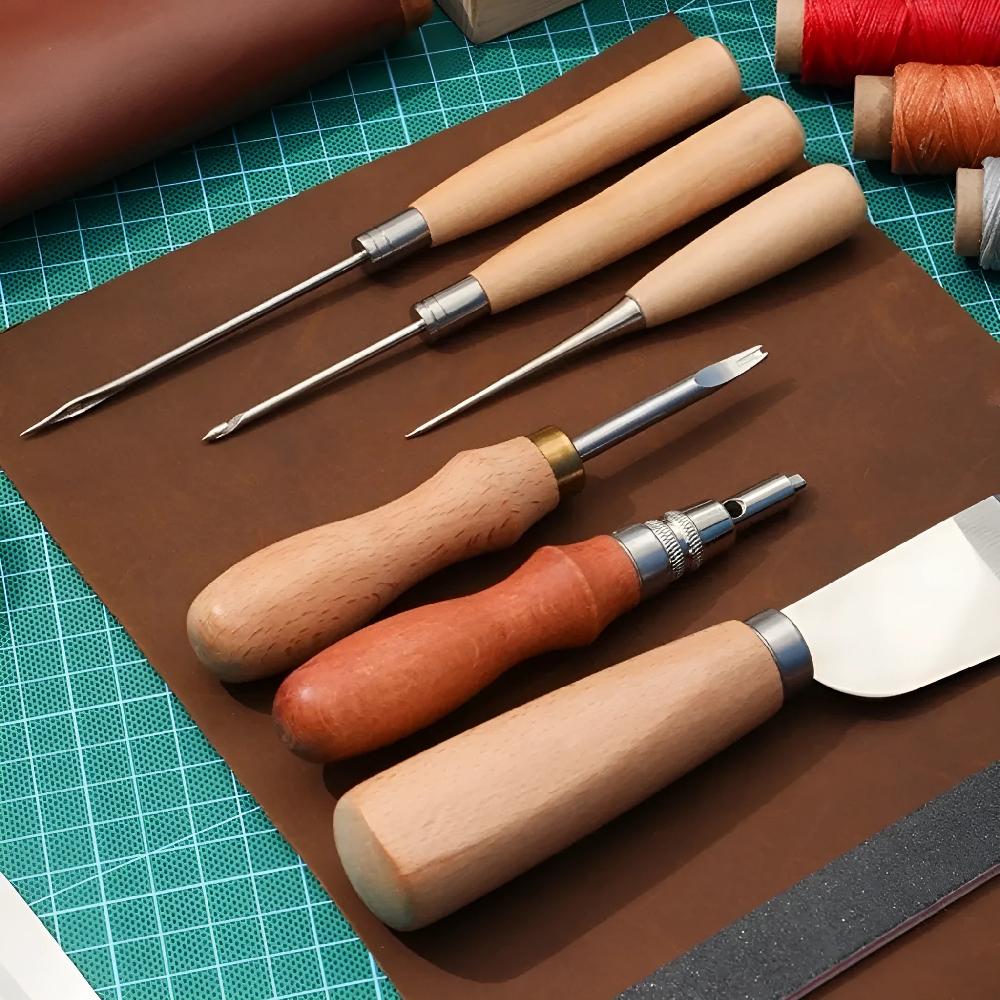 Leather tools suit DIY sewing tool set for leather cutting and trimming