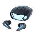 Wireless binaural touch TWS earbuds with digital display, Bluetooth 5.2, 10m range, in black, white, or yellow.