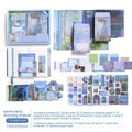 A6 grid notebook creative gift box with retro artistic plaid design, bookclothes, paper, cards, and sticky notes