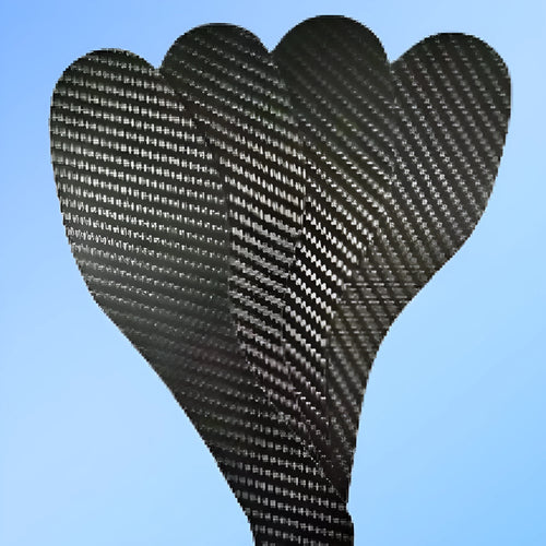 Black 3K carbon fibre full palm running insoles showing three thickness options: 0.8mm, 1.0mm, and 1.2mm.