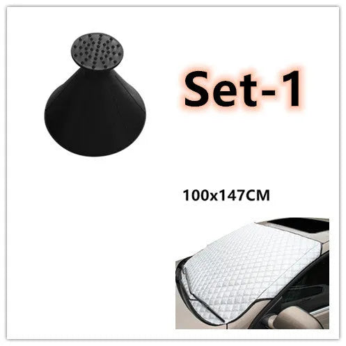 Car snow block aluminised film front windshield cover for frost guard and sun block