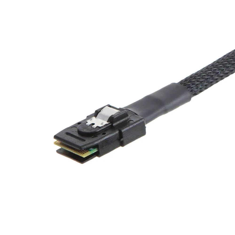Straight head SAS server hard disk data cable with coaxial connectors
