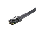 Straight head SAS server hard disk data cable with coaxial connectors