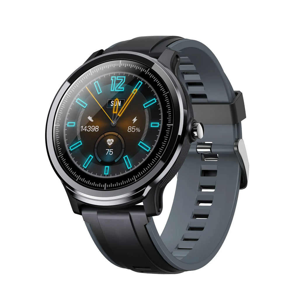 Kospet PROBE 1.3 inch touch screen smart watch with silicone wrist strap in green or red