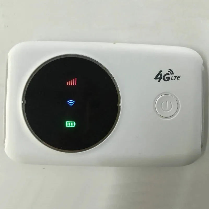 White 4G wireless mini router with dual-band 5G support for SIM cards