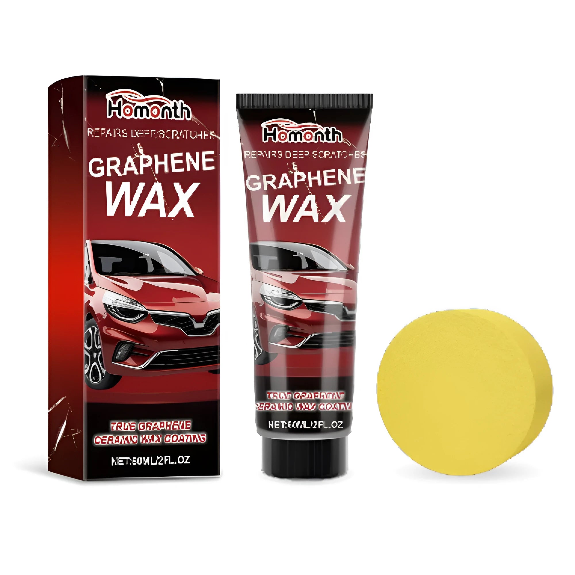 60ml graphene wax deep scratch repair kit for cars with sponge applicator