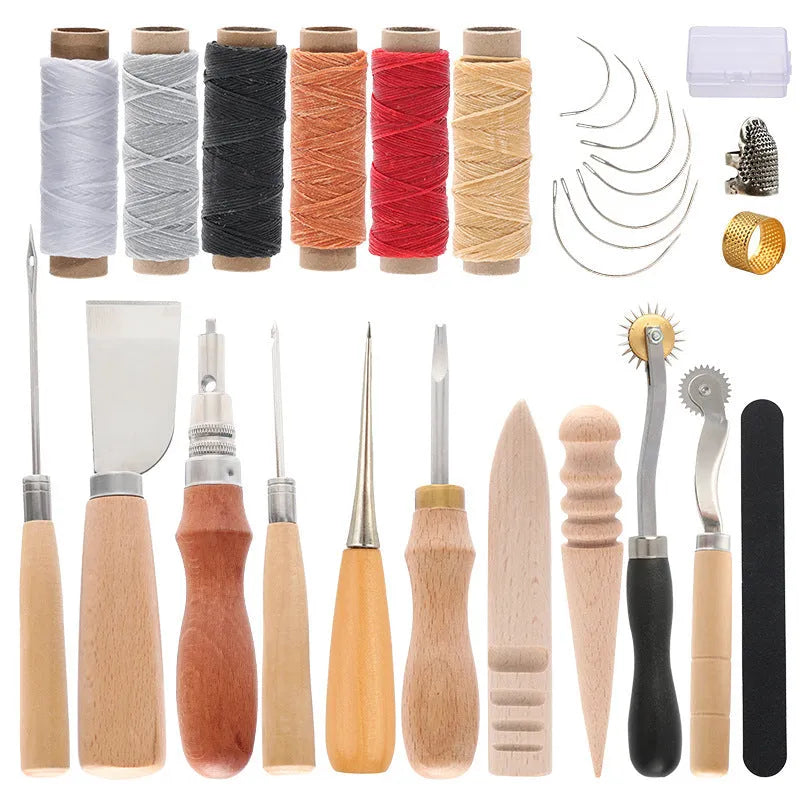 Leather tools suit DIY sewing tool set for leather cutting and trimming