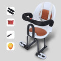 Front child safety seat for baby scooter with high carbon steel frame in black, red, or white colours