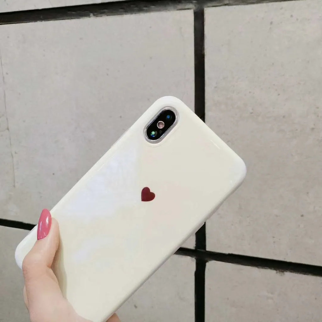 Simple bluwhite and white iPhone back cover case showing front and back views.