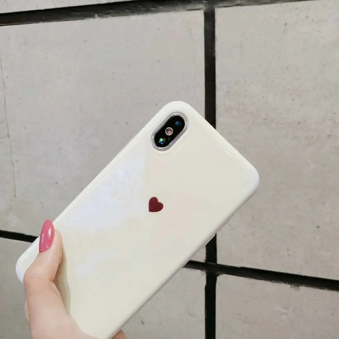 Simple bluwhite and white iPhone back cover case showing front and back views.