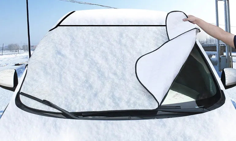 Car snow block aluminised film front windshield cover for frost guard and sun block