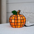 Handmade orange art glass pumpkin LED night light with glass shade and 220V plug options