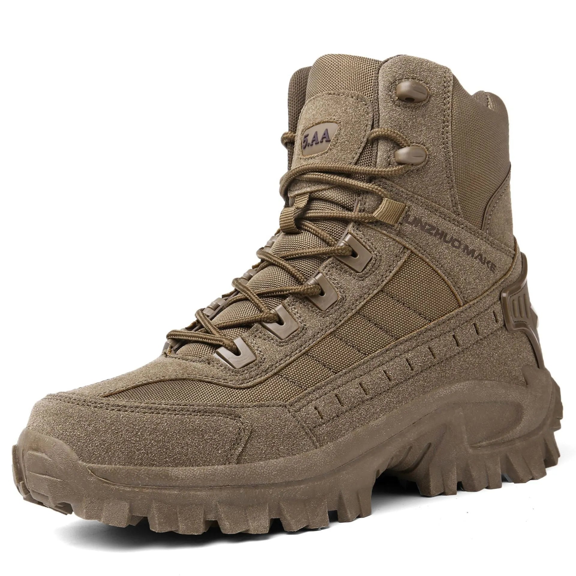 Men's casual lace-up shoes in Black, durable leather and textile upper