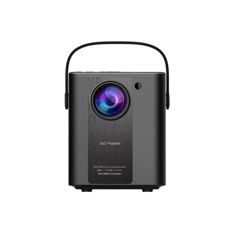 C500 portable mini HD projector with mobile same-screen, black colour, HDMI and AV cable accessories