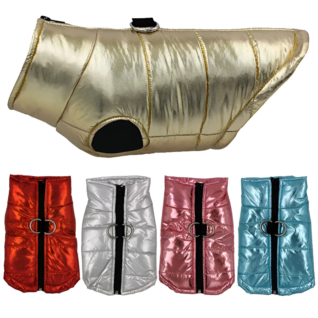 Bright red cotton waterproof dog vest jacket for small to large dogs