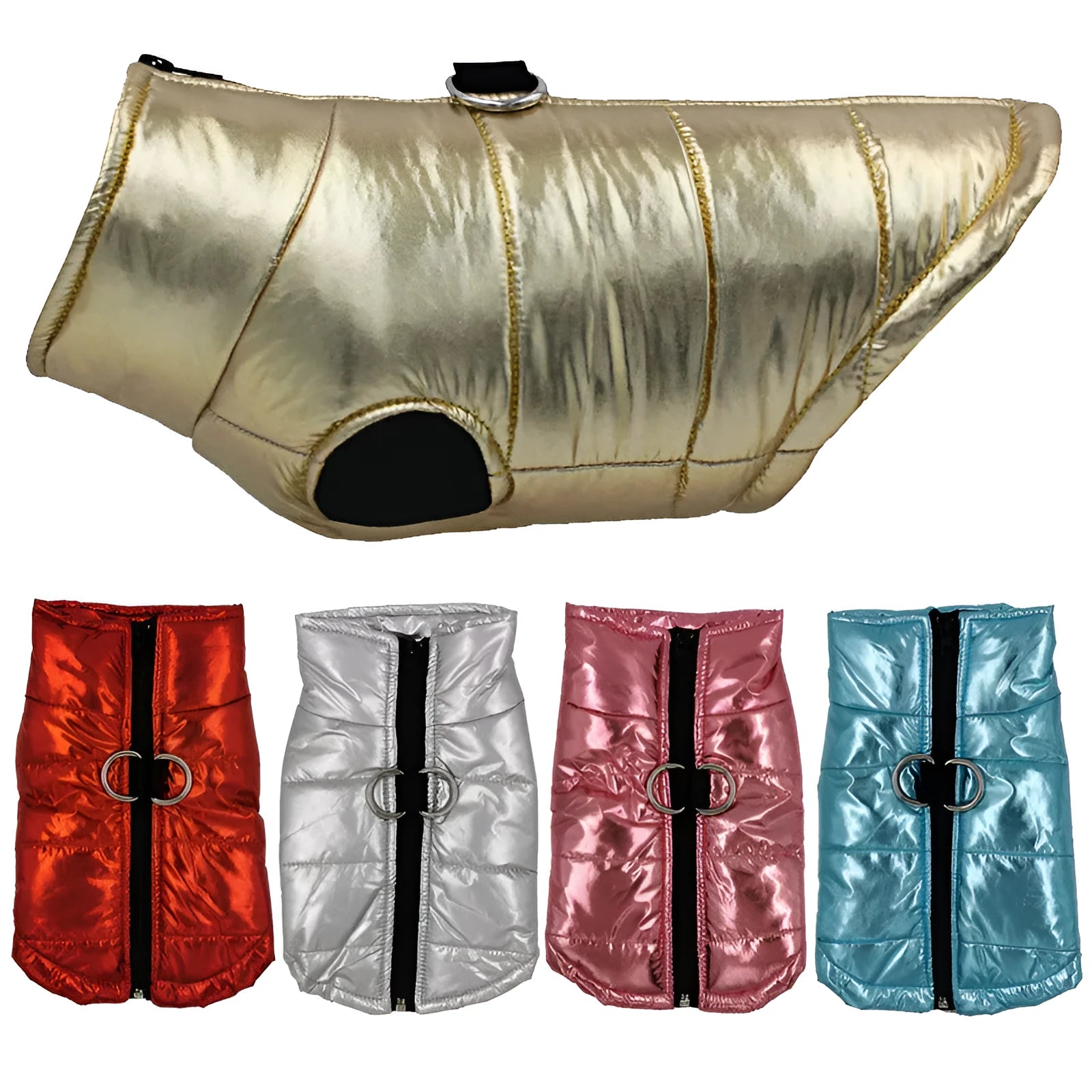 Bright red cotton waterproof dog vest jacket for small to large dogs