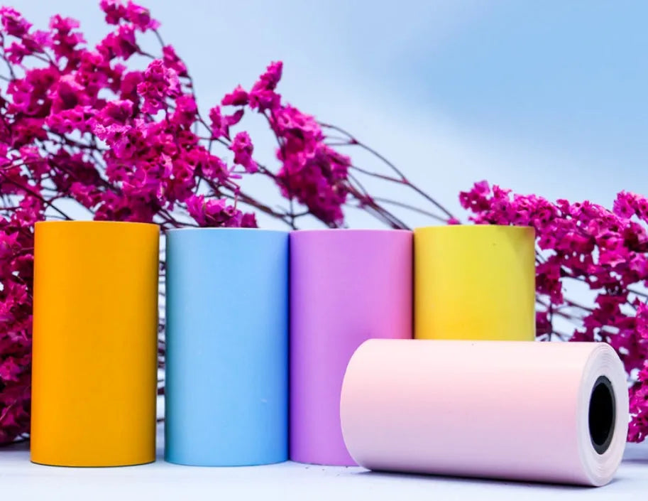 PerPage mini wireless thermal printer paper in various colour options