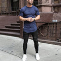 Men's high waist washed cotton denim pencil pants in black, skinny fit with zipper fly