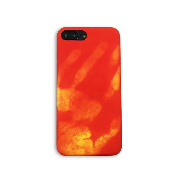 Thermal discolouration soft silicone phone case for iPhone 6 6S 7 8 Plus, black colour