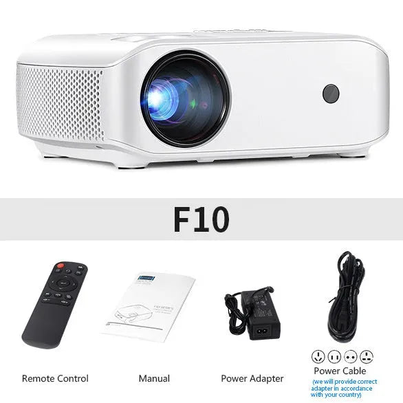 White full HD projector with 1280x720 resolution, Android 7.1, 2800 lumens and 50,000-hour LED