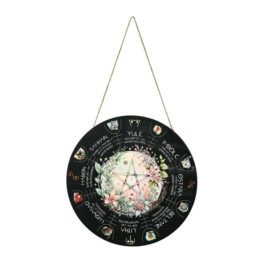 29.5 cm boxwood decorative pendant showing Rose disc and Owl carved design options.