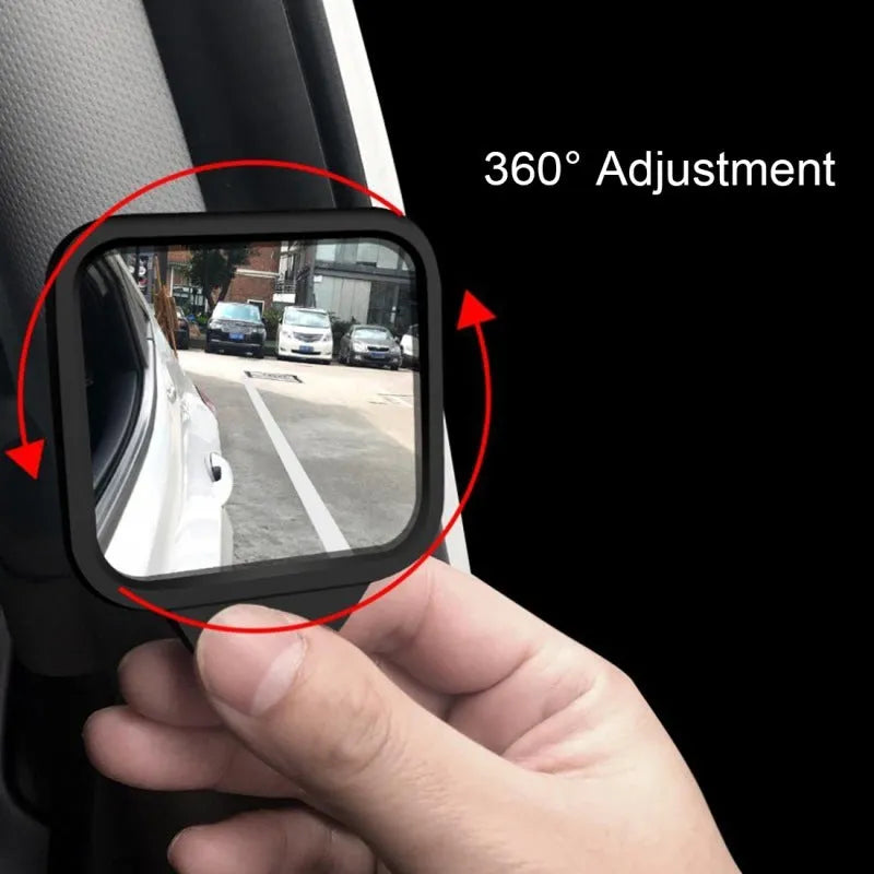 Clip-on rear view mirror 7x6x1cm plastic glass mirror for car interior