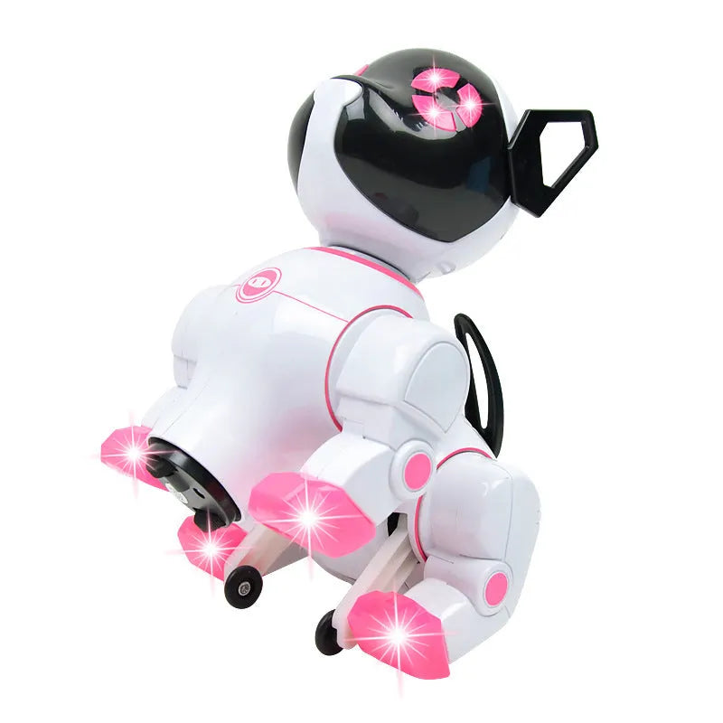 Electric dog toy in blue with light and music dance machine for children