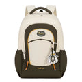 Large capacity leisure travel backpack in cherry blossom powder colour with curved shoulder straps