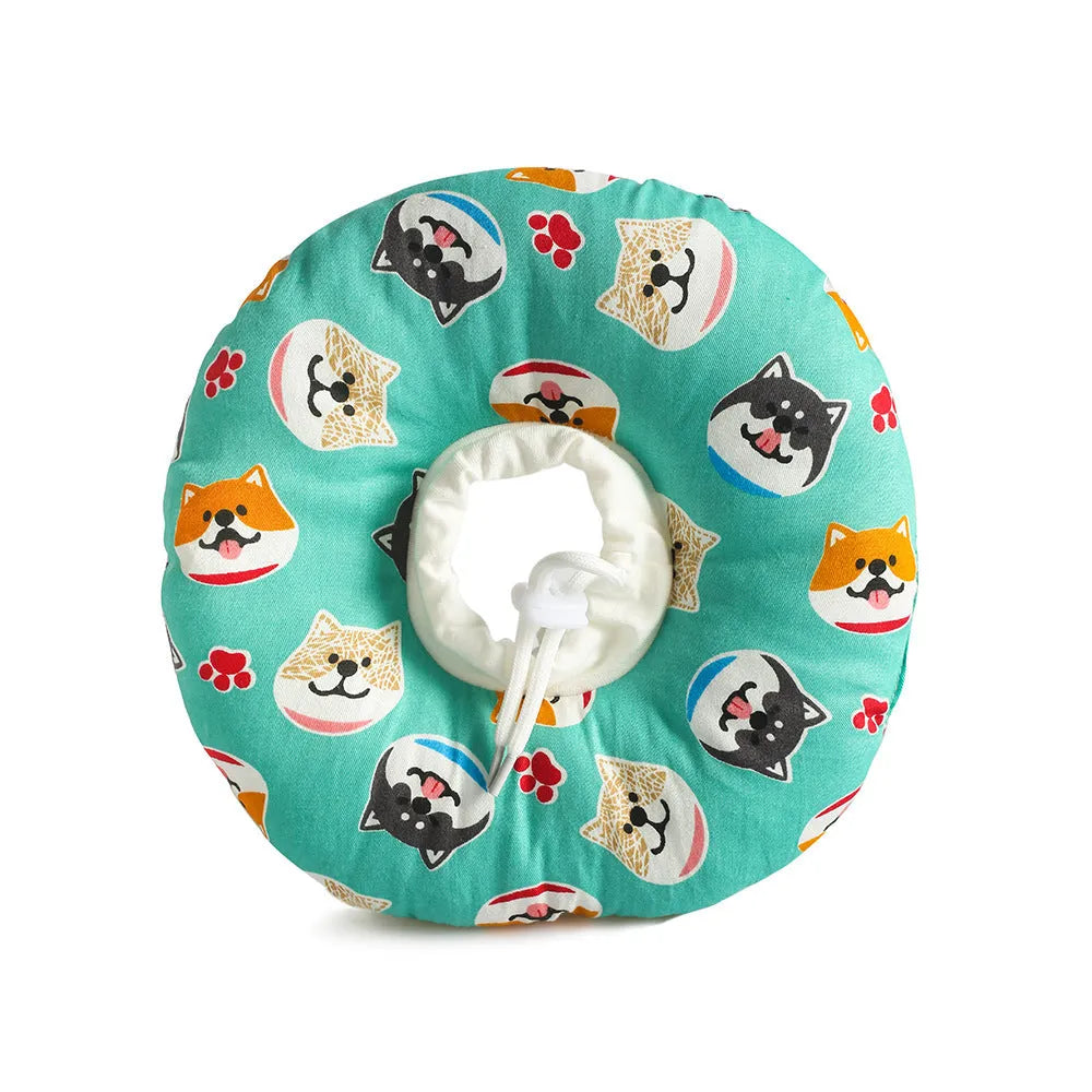 Soft pet recovery collar with cotton and PP cotton filling, adjustable for dogs and cats after surgery, in Astronaut style