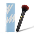 Shock makeup brush with button control and ABS plastic body in black, green, or gold
