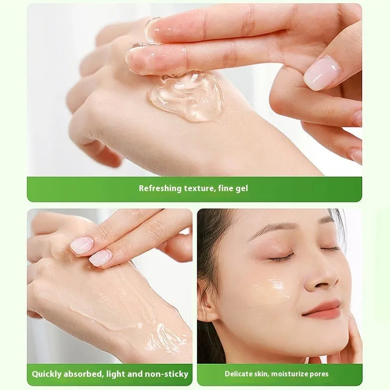 300g aloe vera gel skincare product in emulsion-gel formulation for face and body hydration