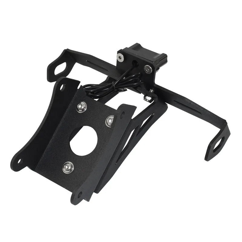 Black aluminium license plate frame for Honda motorcycle rear mounting