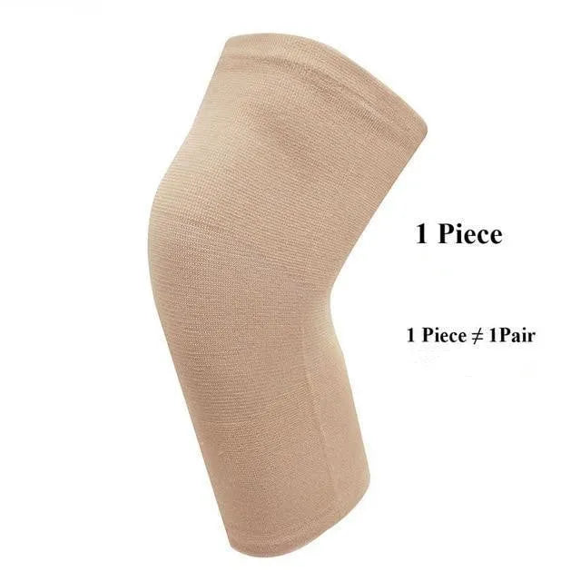 Black compression knee support sleeve for joint pain and arthritis relief, nylon spandex fabric, size S for 28-33 cm leg circumference