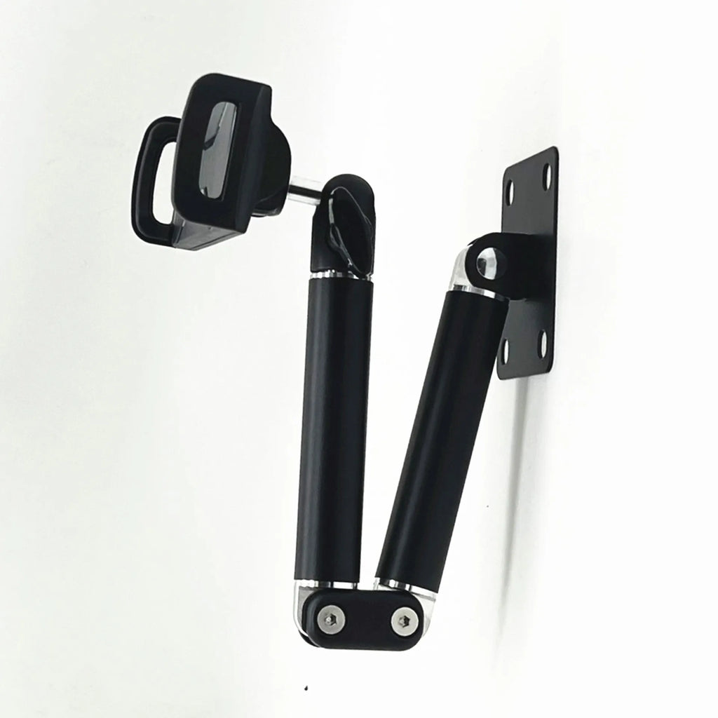 Alloy universal wall rack for tablet and large mobile phone with foldable design mounted on wall