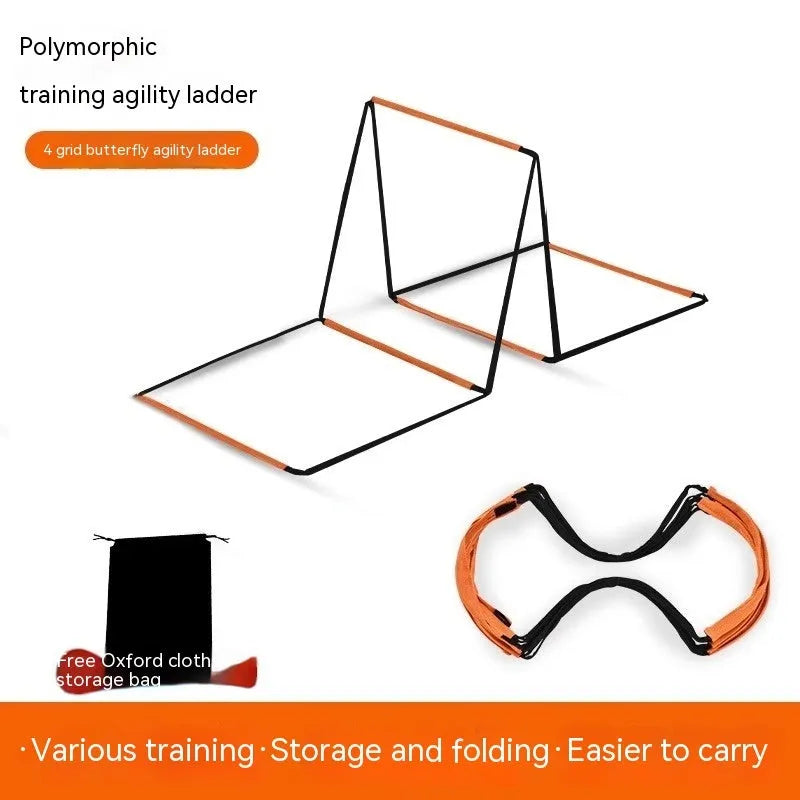 Plastic butterfly agility ladder set for youth physical training with multiple size options