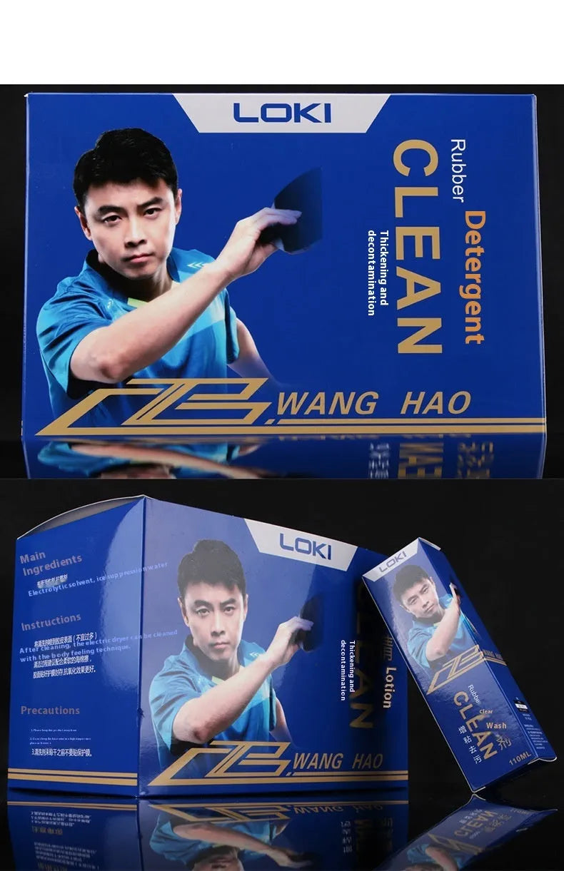 110ml table tennis rubber cleaning liquid bottle with sponge applicator