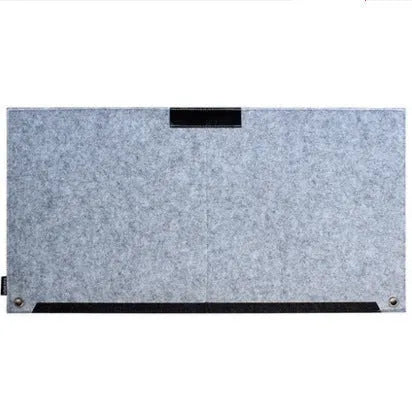 Grey felt multifunctional desk pad 33x63cm with USB hub and calculator mouse pad