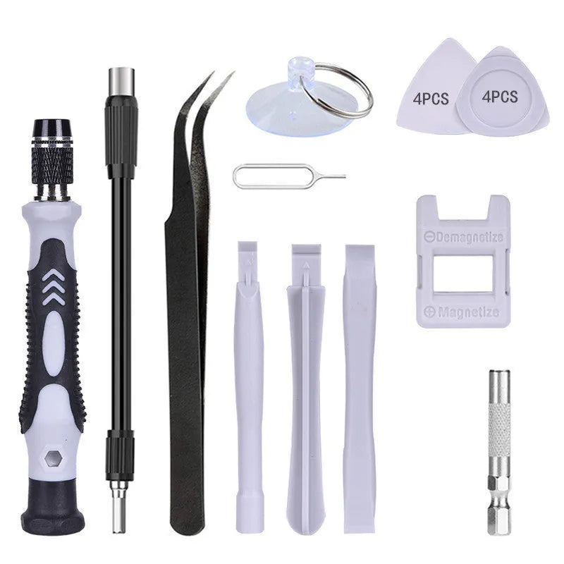 122 in 1 professional multi screwdriver repair kit with 98 CR-V bits in a black storage case