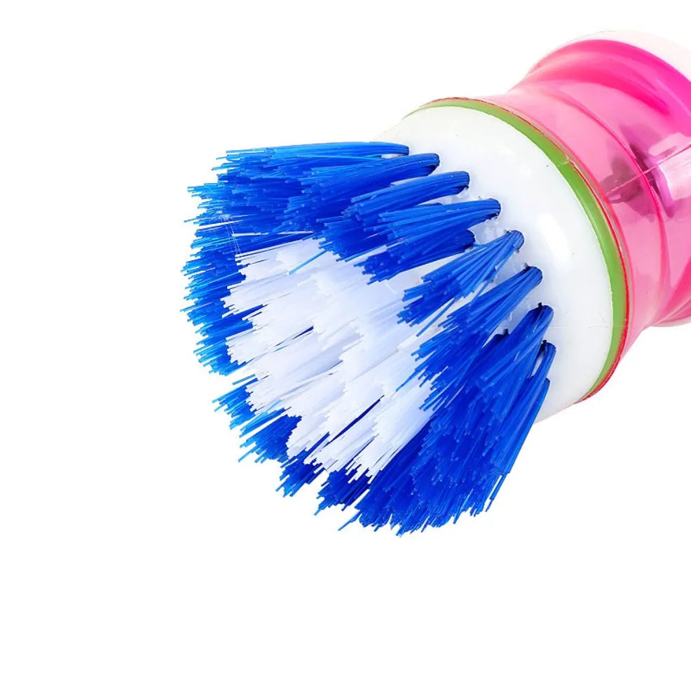 Soap dispensing palm brush 5.5cm diameter 7cm length PP plastic for kitchen hand cleaning