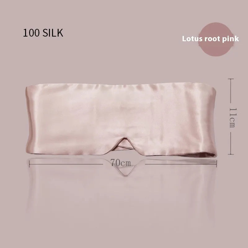 Silk sleep eye mask in multiple colours including black, champagne gold, and navy blue.