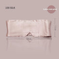 Silk sleep eye mask in multiple colours including black, champagne gold, and navy blue.