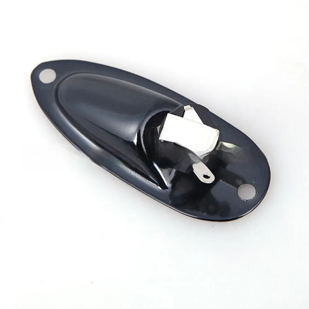 Black and silver electric guitar socket jack connector for guitar and bass output