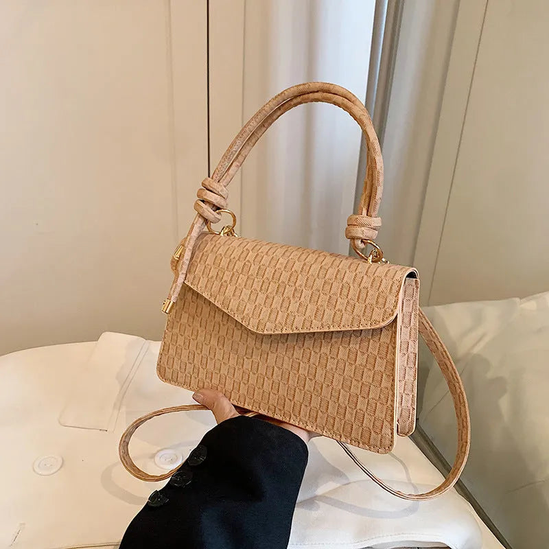 Women's one shoulder PU handbag, horizontal square shape, available in five colours