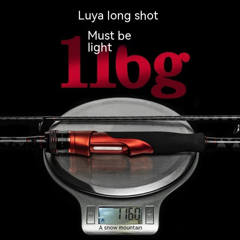 Carbon ultralight fishing rod showing straight handle and pikestaff style options in 210cm and 240cm lengths.