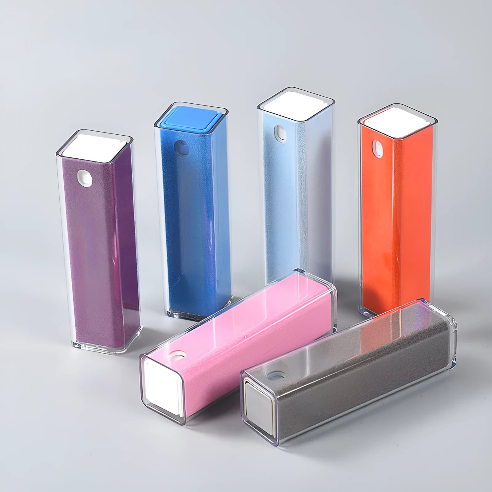 15ml capacity screen cleaner spray bottle with integrated microfiber cloth storage compartment
