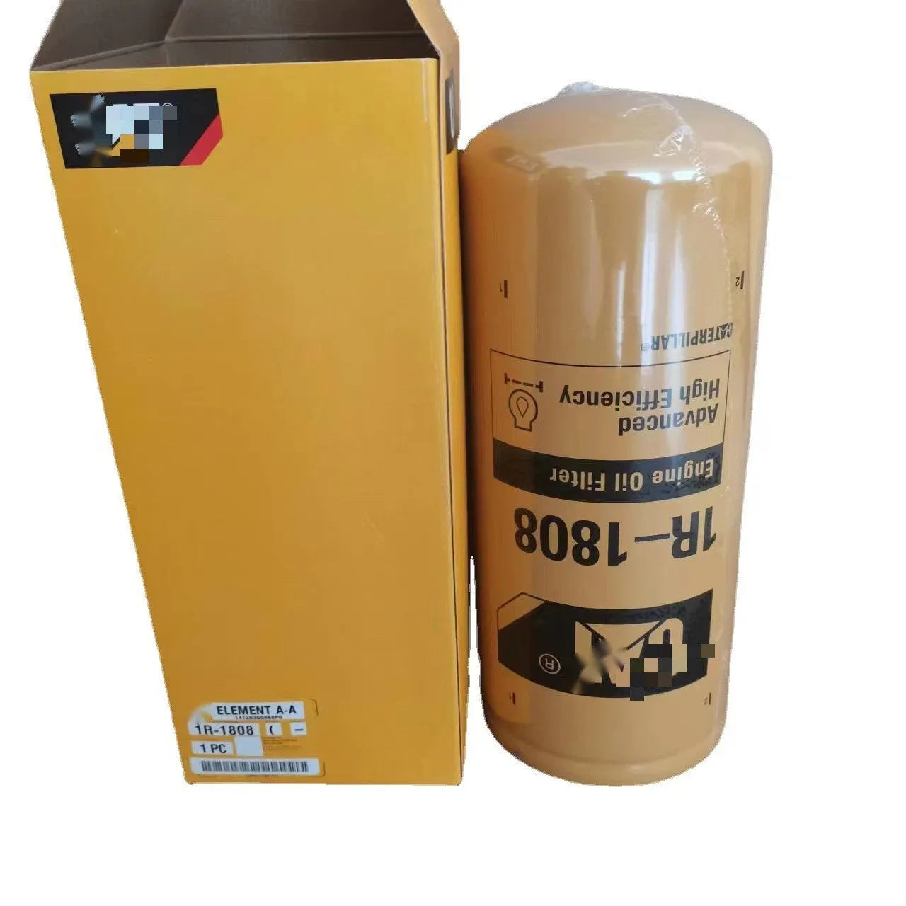 Carter 1R-1808 excavator oil filter element with metal housing